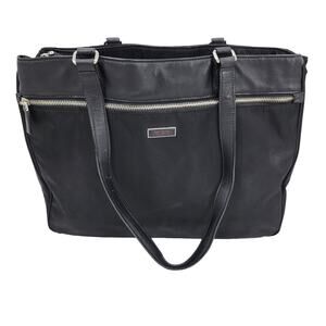 TUMI Black Nylon Leather Trimmed Travel Shoulder Professional Briefcase